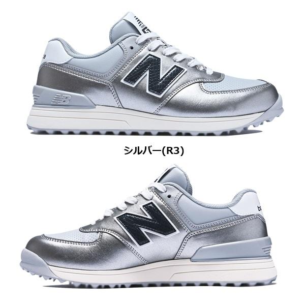 ［美品］ニューバランス574　ゴルフシューズ　23cm シルバー New Balance Golf（ニューバランスゴルフ） ニューバランス ゴルフ
