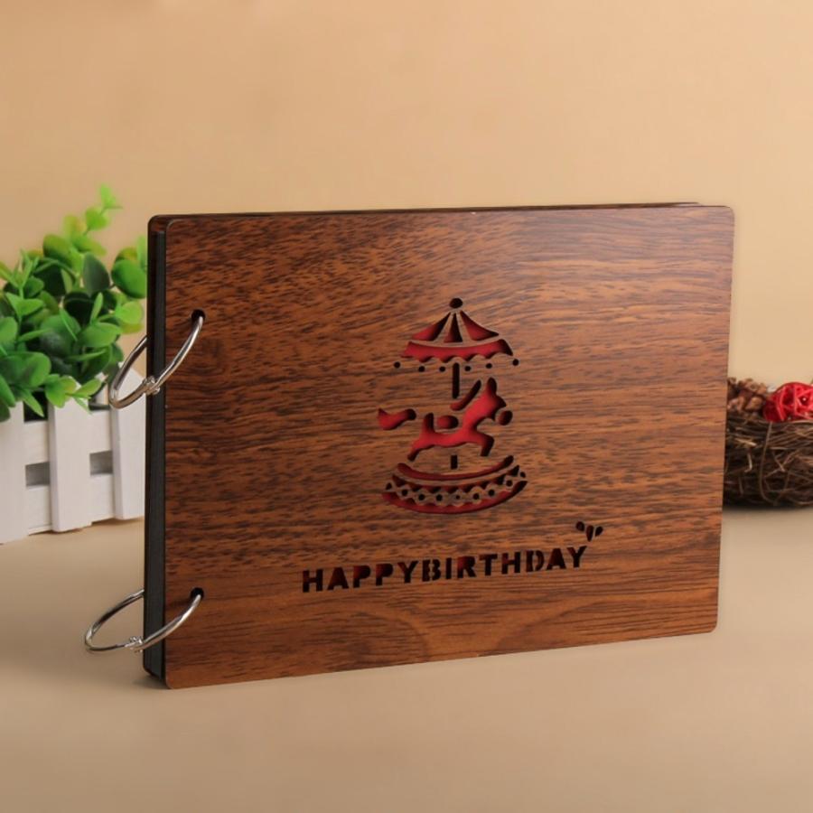 アルバム フォトブック 手作り プレゼント 木製 思い出 写真 リング式 誕生日 記念 出産祝い Album Baby 一度来てみて Vintel雑貨店 通販 Yahoo ショッピング