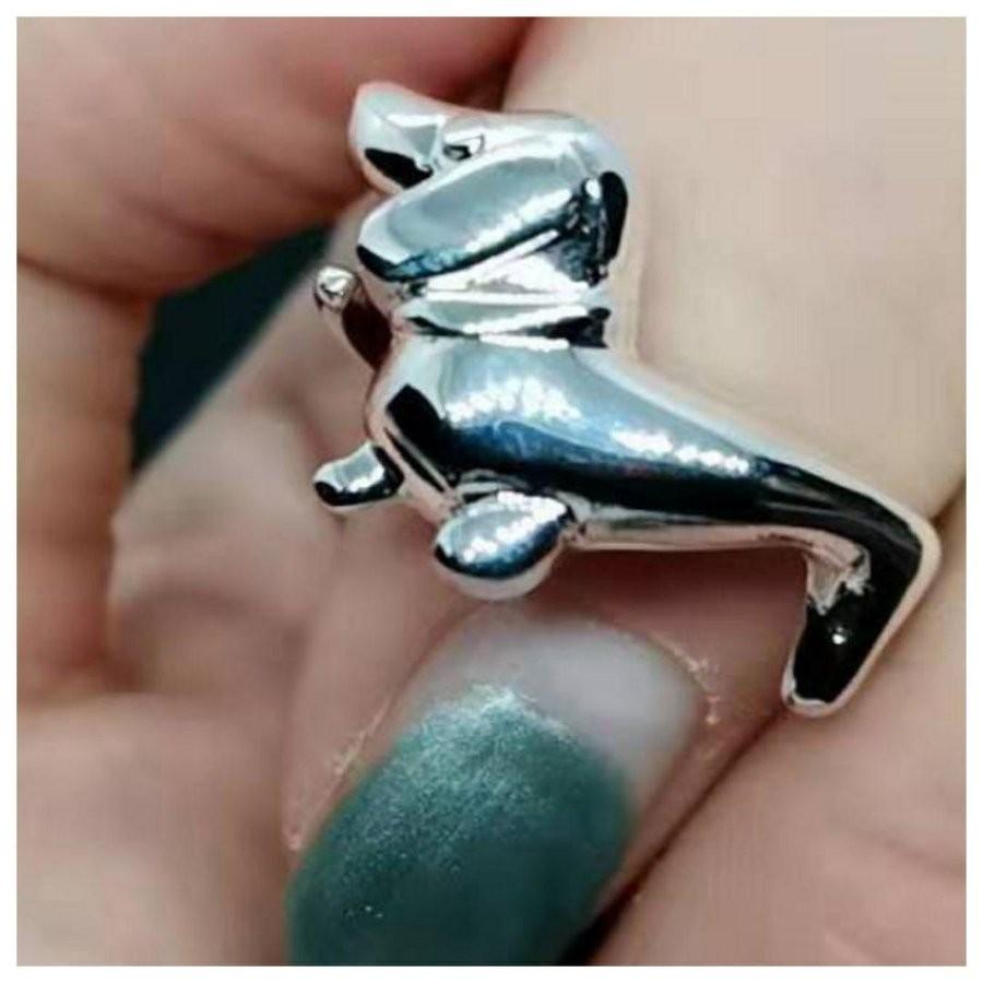 ダックスフンド リング 犬 指輪 シルバー 可愛い ペット わんこ Dachshund Ring 一度来てみて Vintel雑貨店 通販 Yahoo ショッピング