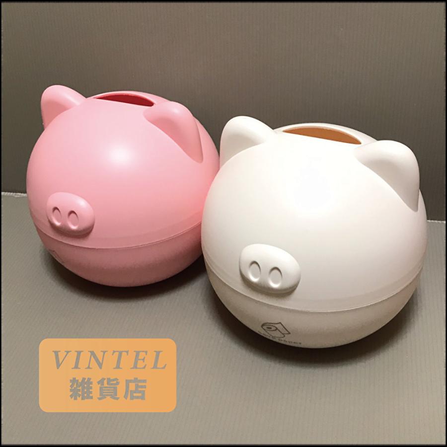 ティッシュケース かわいい トイレットペーパー ケース ポット 丸型 豚 動物 インテリア 雑貨 ブタ Pig Tissue Case 一度来てみて Vintel雑貨店 通販 Yahoo ショッピング