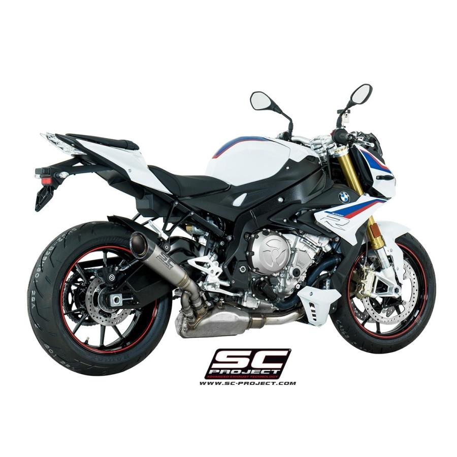 バイク マフラー SC-PROJECT - S1 スリップオンサイレンサー & フルチタンリンクパイプ (公道可 / ユーロ4対応) S1000 R '17-20｜vio0009