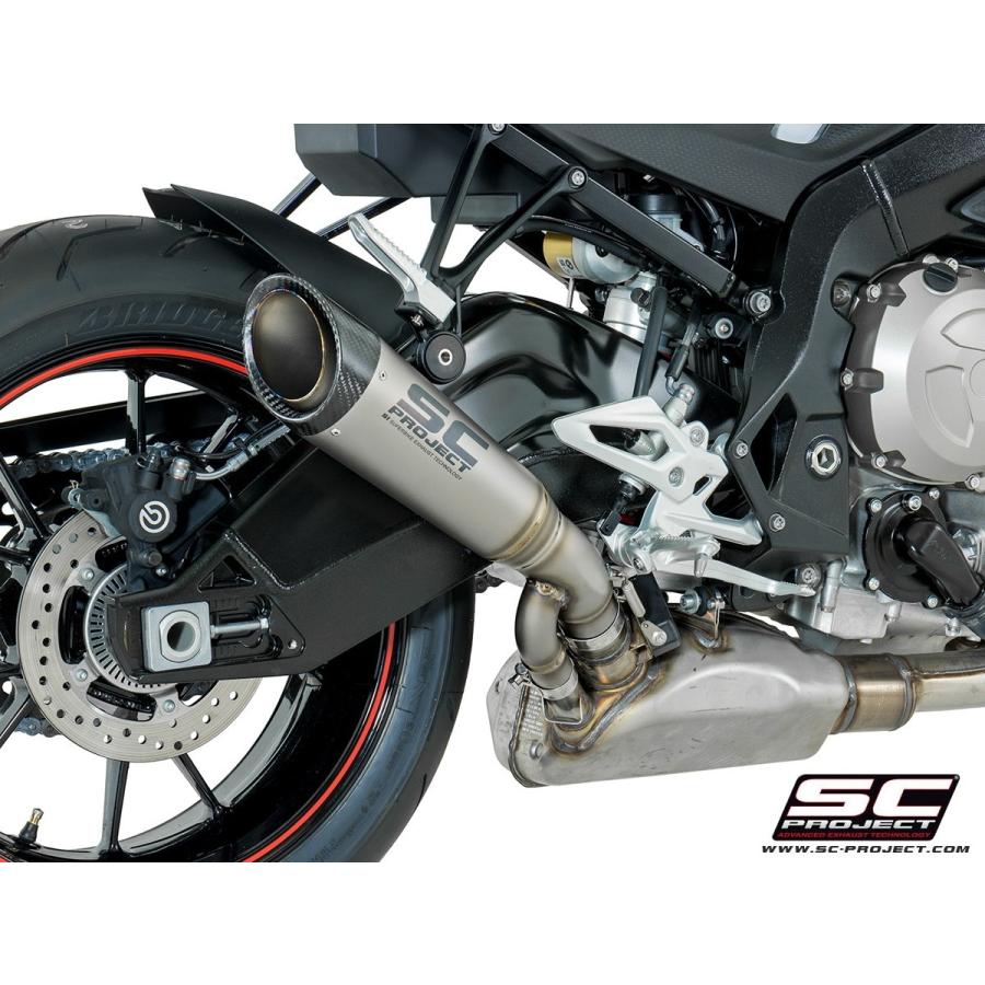 バイク マフラー SC-PROJECT - S1 スリップオンサイレンサー & フルチタンリンクパイプ (公道可 / ユーロ4対応) S1000 R '17-20｜vio0009｜03