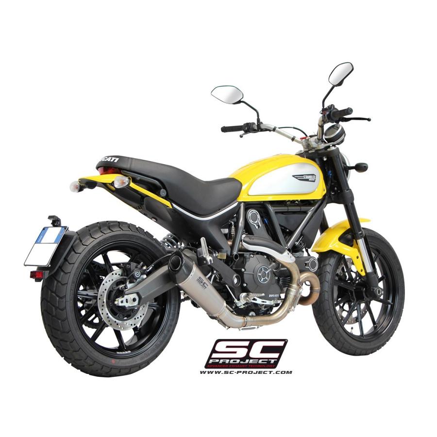 バイク マフラー SC-PROJECT - コニック スリップオンサイレンサー (消音バッフル付属) SCRAMBLER 800 '15-20｜vio0009