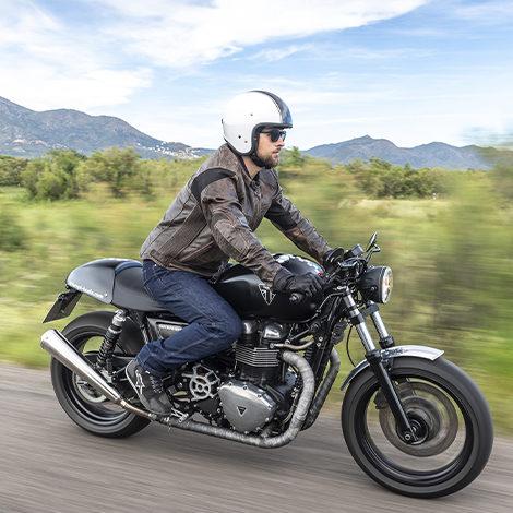 フランス Helite エアバッグ装備レザージャケット Roadstar ブラウン
