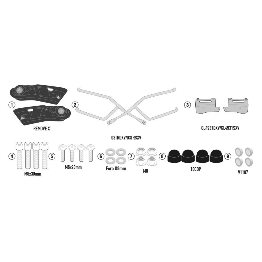 GIVI（ジビ） バイク パニアステー GIVI Easy-T サイドバッグ用 Remove
