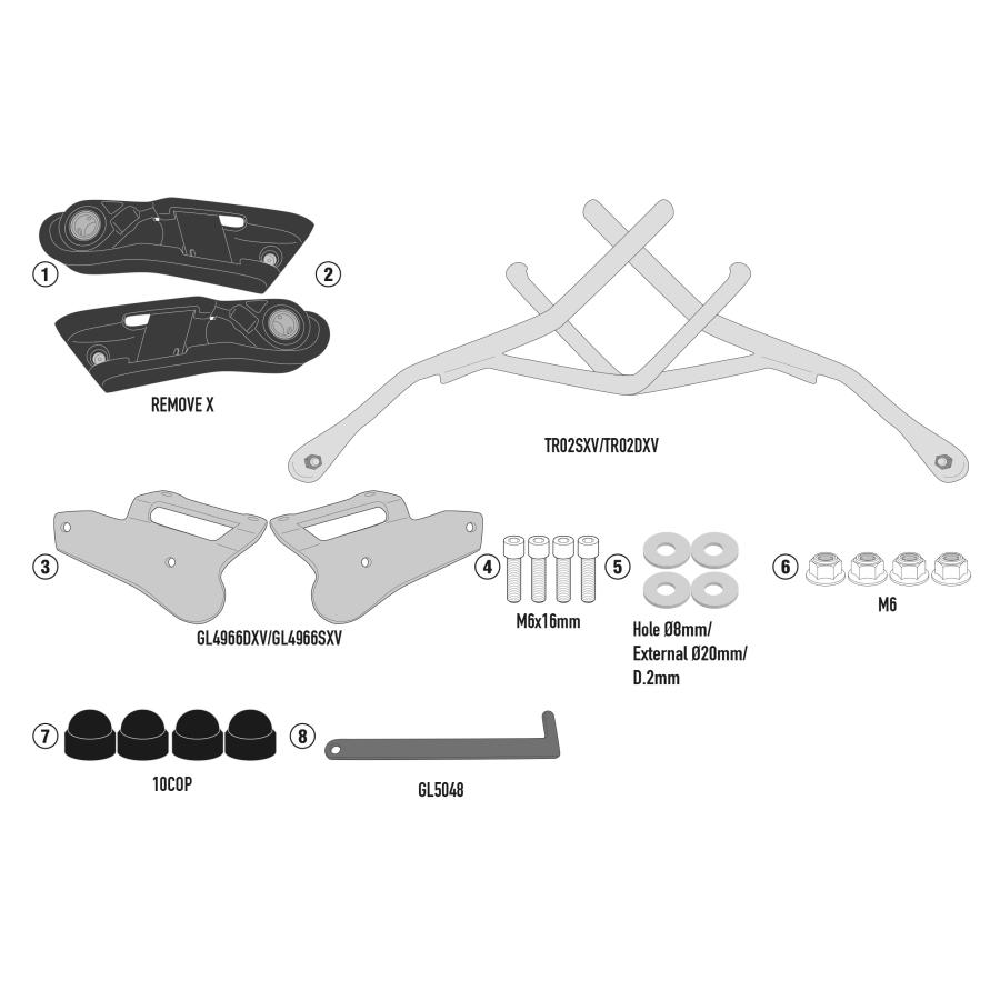 GIVI（ジビ） バイク パニアステー GIVI Easy-T サイドバッグ用 Remove