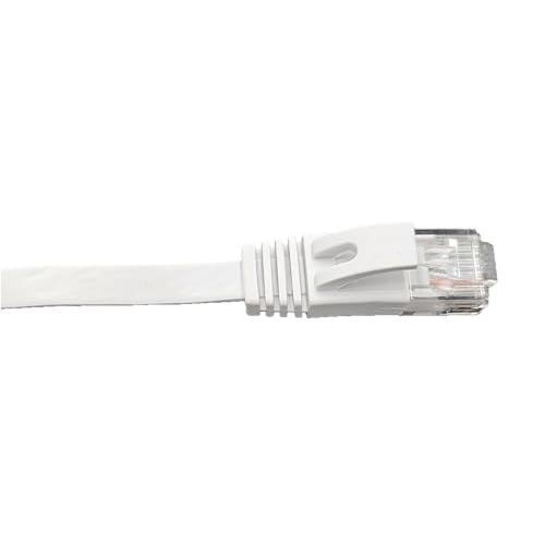 超歓迎  Micro Connectors%ECMA%Inc.14フィートFLAT Cat 6 RJ 45 UTPネットワークケーブル (E 08-014 FL-W)