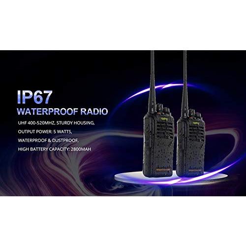 新品未開封 radtel rt-67?UHF 400???470?MHz 2つの方法ラジオ、ip67防水プロフェッショナル水中トランシーバー用(1ペア)