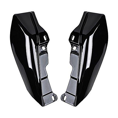激安買うなら Anzio CNC Heel Toe Gear Shifter Pedal Shift Lever Shifter Pegs with Black Shift Linkage and Pair Glossy Black Mid-Frame Air Deflectors Compatible
