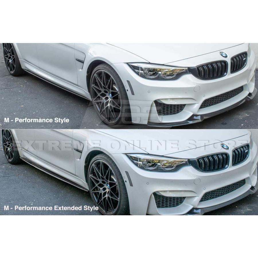 東京都で新たに 2014-2018 BMW F80 M3 交換用 | M-Performance 拡張スタイル カーボンファイバー サイドスカート ロッカーパネルエクステンション