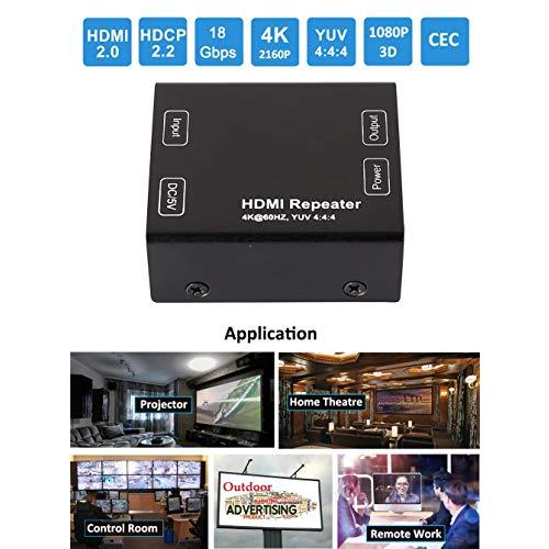 日本超高品質 DTech 4 K 2 K HDMI 2.0 Signal Amplifier Booster Repeater 4 K 60 Hz YUV 444 18 Gbps HDCP 2.2 CEC 3 D 1080 P Extender Boost最大164フィートPS 4 VR T