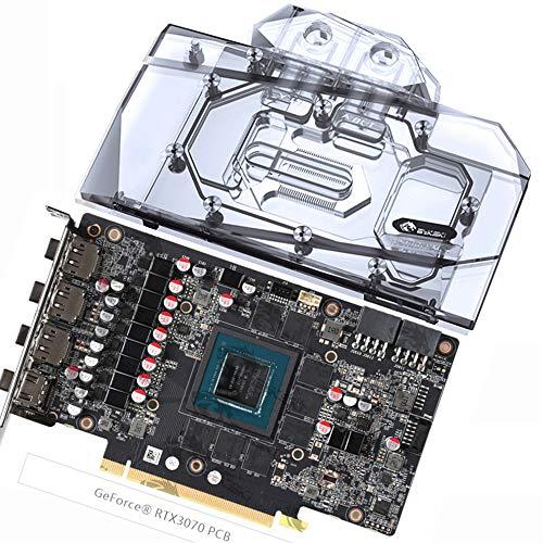 格安新品  Zotac GeForce RTX 3070 RTX 3060 Ti X-Gaming Twin Edge OC用Bykski GPU銅製水冷ブロック (バックプレート付き12 V LED GPUブロック)