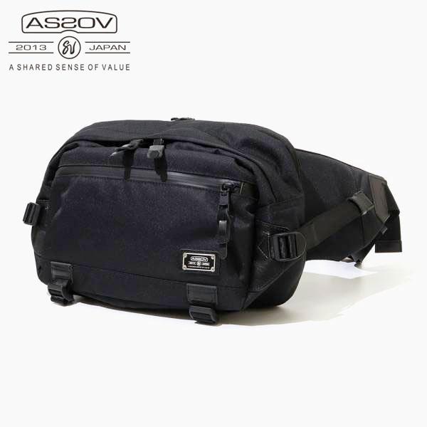 AS2OV ボディバッグ ウエストポーチ ブラック AS2OV（アッソブ） ボディバッグ CORDURA DOBBY 305D L ウエストバッグ
