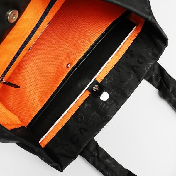 【未使用】カステルバジャック ハンドバッグ モノグラム 黒×オレンジ CASTELBAJAC（カステルバジャック） トートバッグ Passe パセ