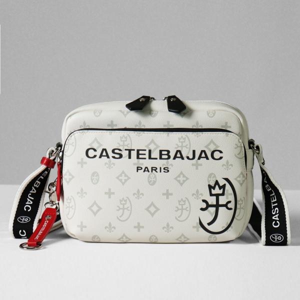 美品　カステルバジャック モノグラムサシャ 2WAY サコッシュバッグ　ホワイト CASTELBAJAC（カステルバジャック） ショルダーバッグ サシャ 2WAY