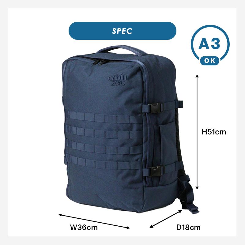 旧ロゴ　CABIN ZERO ミリタリー バックパック 44L ネイビー cabin zero（キャビンゼロ） バックパック MILITARY 44L 機内持ち込み