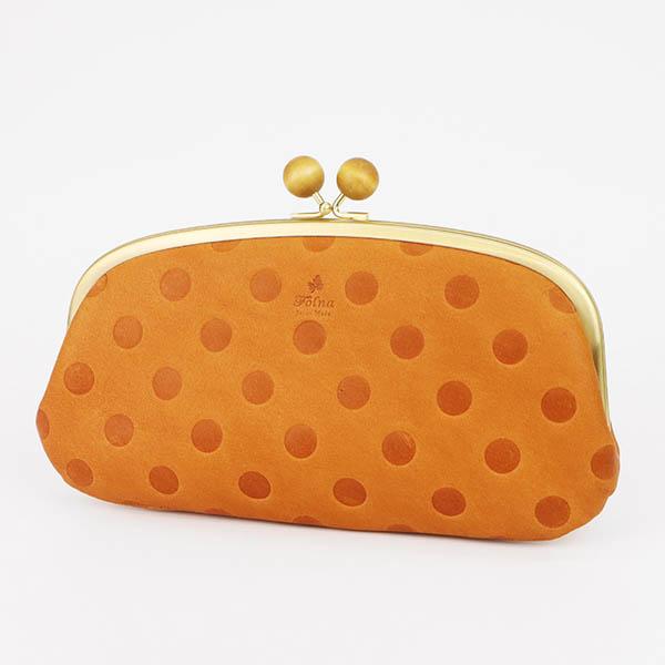Folna フォルナ ◆がま口長財布/レザー/ウッドボール/ドット型押し/ブラック 2993794 【財布/サイフ/ウォレット/wallet/】 レディースファッション【中古】 [0220473885] Folna ドット型押しレザー ウッドボール親子がま口長財布 / No.2993794