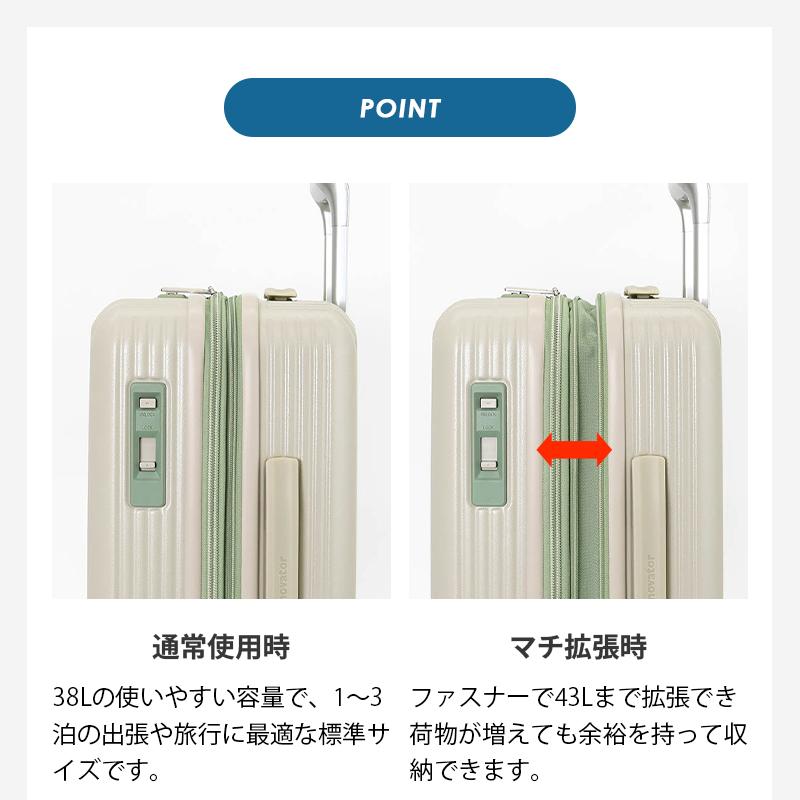 innovator（イノベーター） スーツケース エキスパンダブル 容量拡張