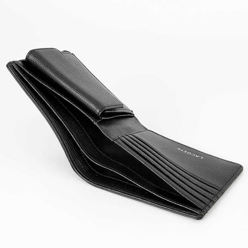 LACOSTE（ラコステ） 二つ折り財布 シュリンクレザー メンズ ミニ財布