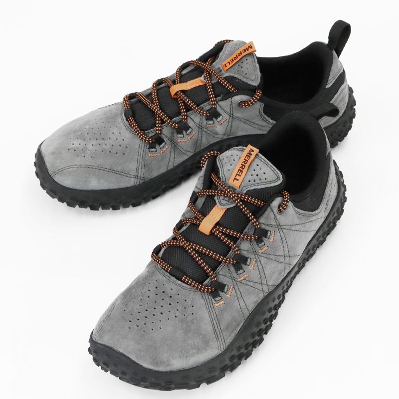 MERRELL WRAPT スエードスニーカー 　グレー 25.0 MERRELL（メレル） スニーカー メンズ ラプト WRAPT ベアフット