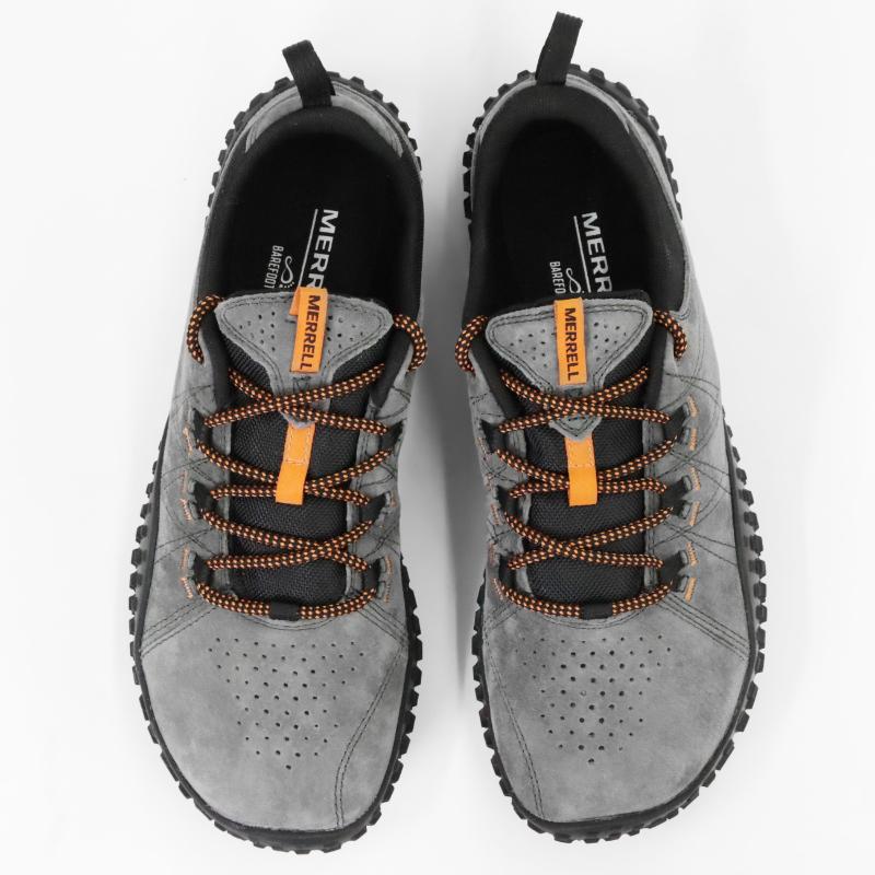MERRELL WRAPT スエードスニーカー 　グレー 25.0 MERRELL（メレル） スニーカー メンズ ラプト WRAPT ベアフット