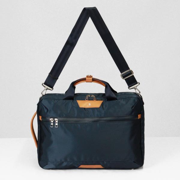 美品　マスターピース　3way　ビジネスバッグ レザー　ナイロン　ネイビー master-piece（マスターピース） ビジネスバッグ Progress 3WAY