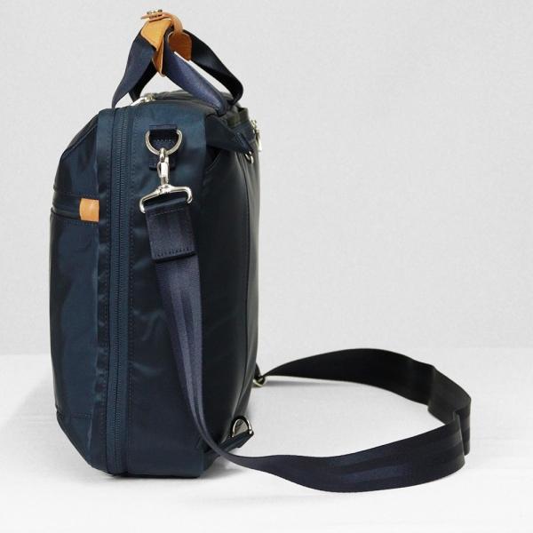 美品　マスターピース　3way　ビジネスバッグ レザー　ナイロン　ネイビー master-piece（マスターピース） ビジネスバッグ Progress 3WAY