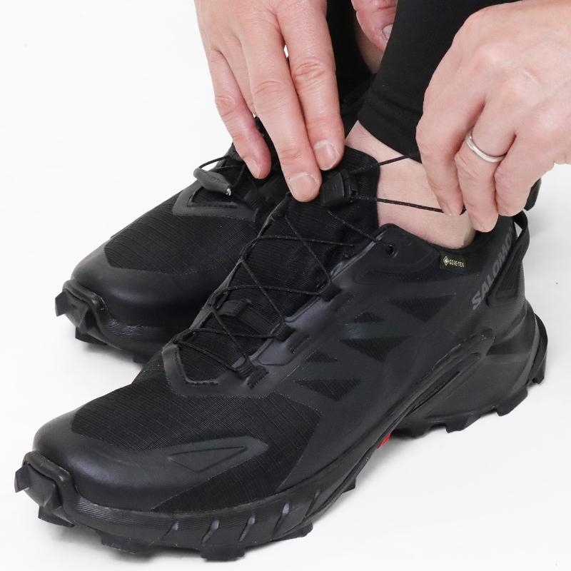 ウ*リ様 SALOMON SUPER CROSS グレー/ブラック スニーカー SALOMON（サロモン） スニーカー メンズ SUPERCROSS 4 GTX トレイル