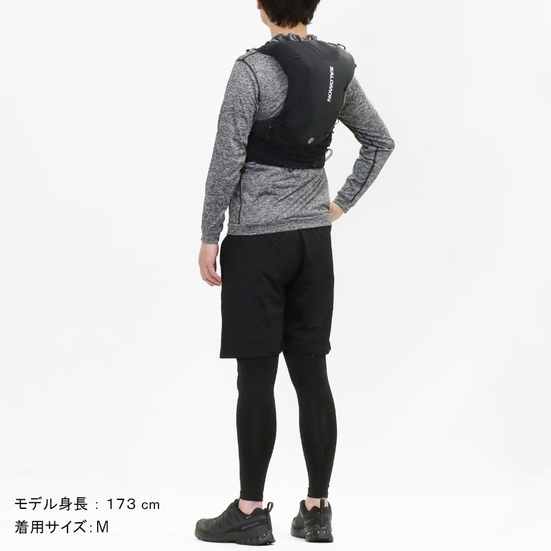 SALOMON ADV SKIN 12L ランニングベスト M/L ブラック SALOMON（サロモン）ADV SKIN 12 -BLACK ユニセックス ランニング