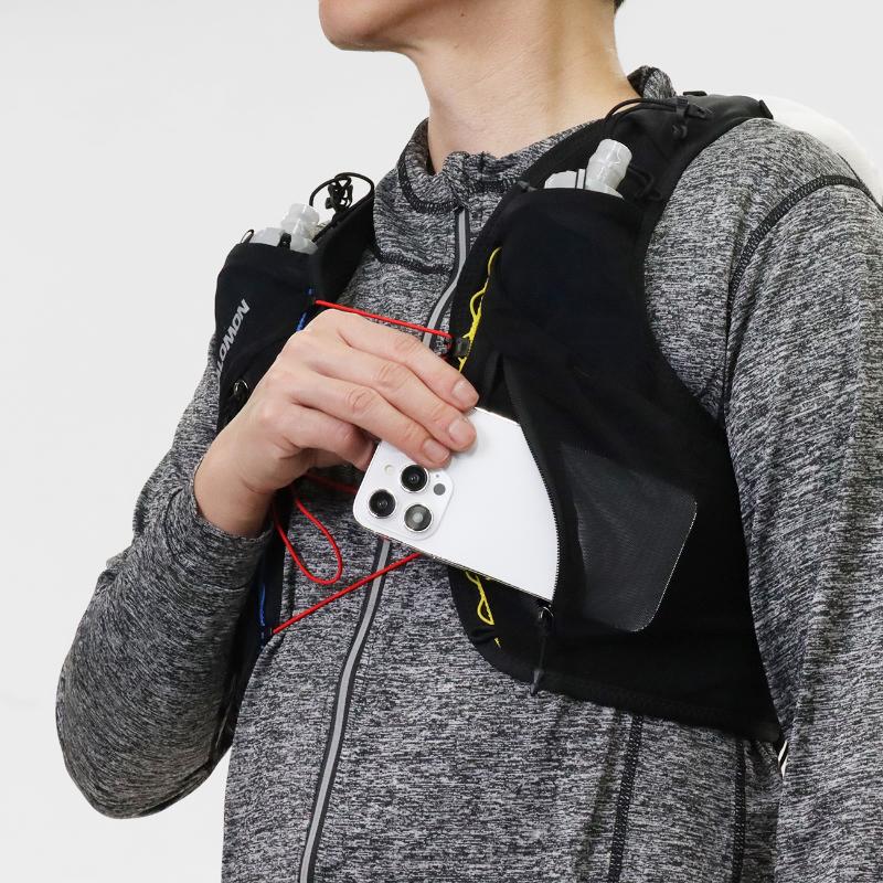 SALOMON 【新品未使用タグ付き】ランニングベスト ボトルポケット付き SALOMON（サロモン） ランニングベスト ADV SKIN 12 RACE FLAG