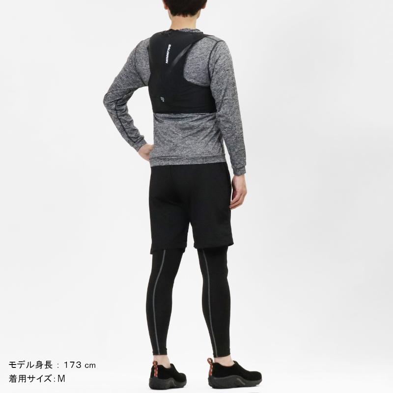SALOMON ランニングベスト ブラック サロモン ランニングベスト フラスク付 メンズ レディース SALOMON