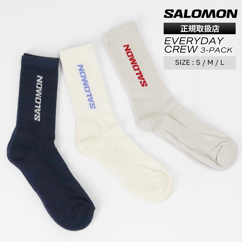 SALOMON（サロモン） ソックス EVERYDAY CREW 3-PACK 3足セット メンズ