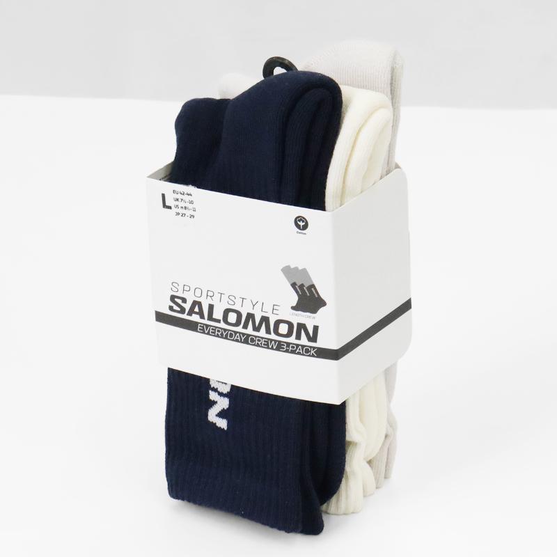 SALOMON（サロモン） ソックス EVERYDAY CREW 3-PACK 3足セット メンズ