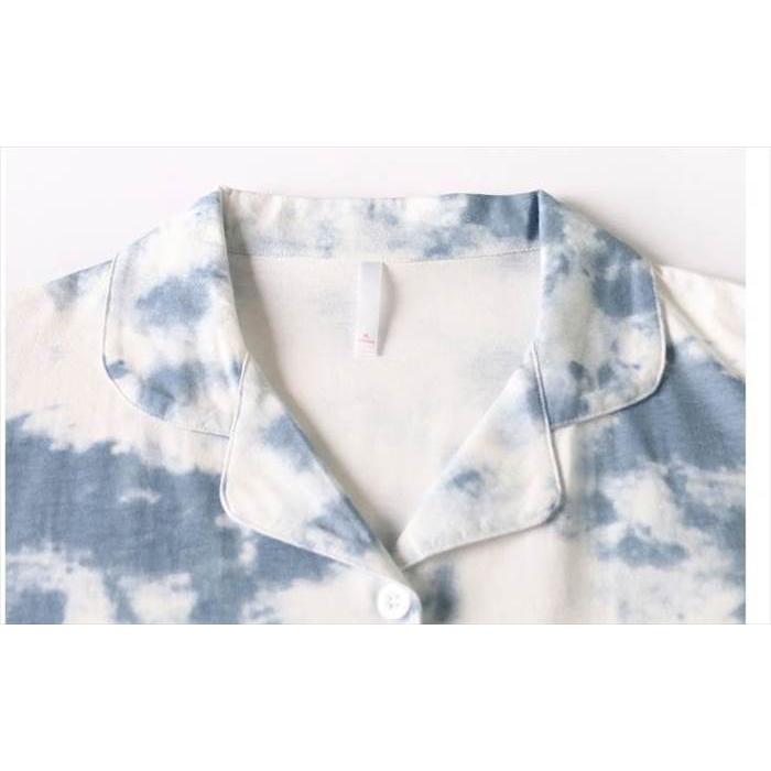 レディース ルームウェアパジャマ セットアップ 寝巻き 部屋着 袖あり 長袖 ロングスリーブ 襟あり シンプル 綿 かわいい 大人可愛い とろみ系 抜け感 |  | 10