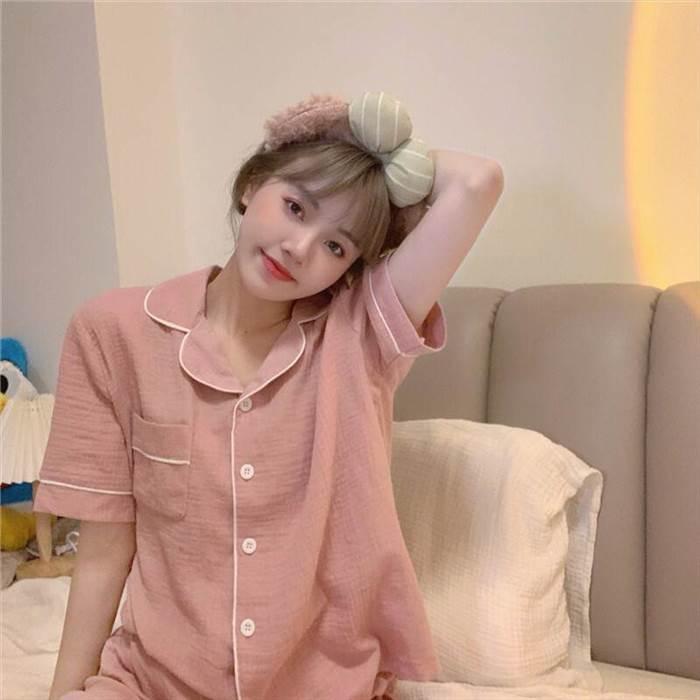 パジャマ レディース シャツ パンツ ショート丈 半袖 襟付き 上下セット お得 かわいい 部屋着 ルームウェア 人気 大人可愛い シンプル |  | 07