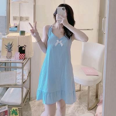 ナイトウエア 袖フリル ホワイト ワンピース レディース ノースリーブ フレンチ 裾フリル Aライン ラッフル袖 Vネック 深めVネック 白パジャマ |  | 01