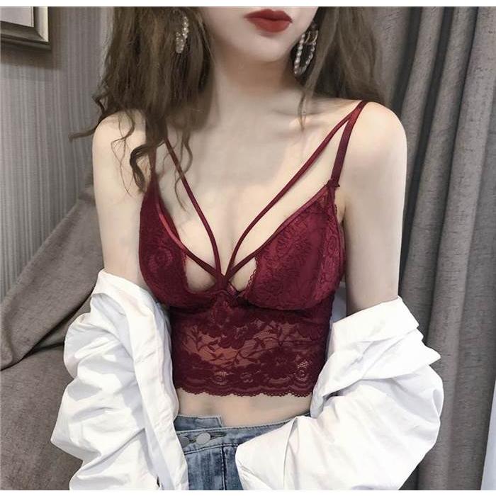 下着 レディース ビスチェ ブラジャー フルカップ ルームウェア 部屋着 レース 刺繍 白 ホワイト 青 ブルー ダークブルー 赤 レッド ワインレッド 黒 ブラック |  | 13