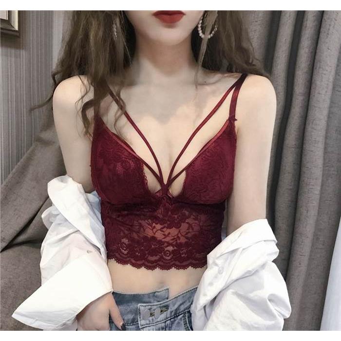 下着 レディース ビスチェ ブラジャー フルカップ ルームウェア 部屋着 レース 刺繍 白 ホワイト 青 ブルー ダークブルー 赤 レッド ワインレッド 黒 ブラック |  | 02