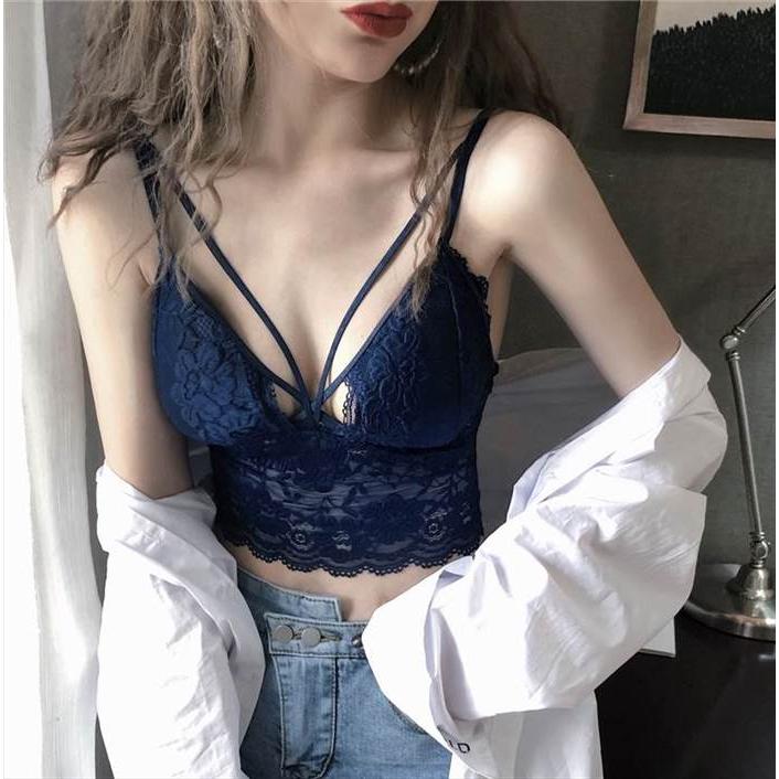 下着 レディース ビスチェ ブラジャー フルカップ ルームウェア 部屋着 レース 刺繍 白 ホワイト 青 ブルー ダークブルー 赤 レッド ワインレッド 黒 ブラック |  | 05