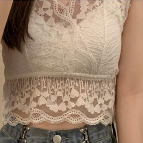 レディース インナーウエア トップス レース キャミソール ホワイト ブラック アプリコット ブラウン グリーンボトミング シャツ セクシー |  | 16