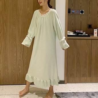 レディース パジャマ ルームウェア 部屋着 ネグリジェ お家時間 ワンサイズ 長袖 ロングスリーブ モコモコ 暖かい 秋 冬 トレンディ インポート プチプラ |  | 02