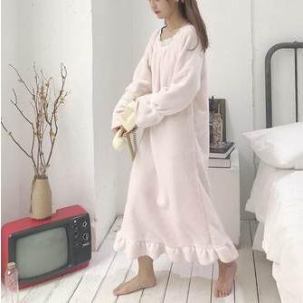 レディース パジャマ ルームウェア 部屋着 ネグリジェ お家時間 ワンサイズ 長袖 ロングスリーブ モコモコ 暖かい 秋 冬 トレンディ インポート プチプラ |  | 03