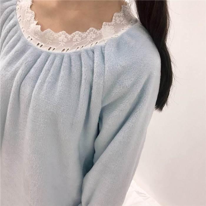 レディース パジャマ ルームウェア 部屋着 ネグリジェ お家時間 ワンサイズ 長袖 ロングスリーブ モコモコ 暖かい 秋 冬 トレンディ インポート プチプラ |  | 06