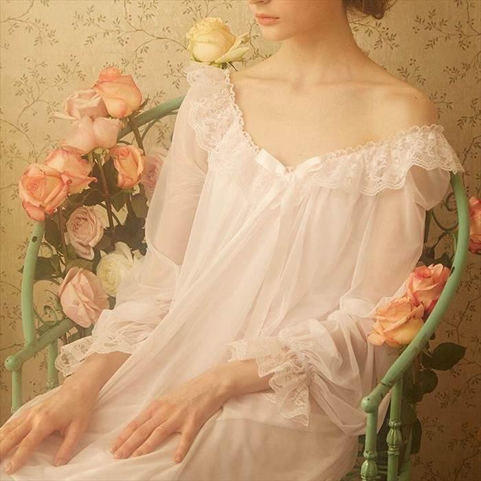 ネグリジェ ベイビードールドレス インナー ルームウェア 部屋着 大人セクシー 大人クール レース リボン シャーリング セクシー パジャマ 女性 |  | 06