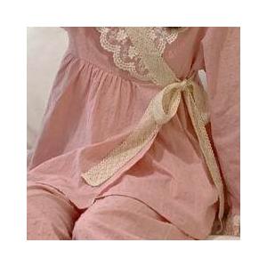 パジャマ 部屋着 上下セット セット パンツ トップス かわいい ワンサイズ 秋 冬 ライトグリーン ピンク フリル レース 長ズボン ロング 長袖 コレクション |  | 04