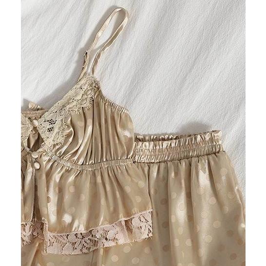 キャミソールパジャマ レディースドット 10代 20代 30代 キャミソール パンツ パジャマ キュート ストラップパジャマ 水玉 サマーパジャマ 夏 サマー |  | 14