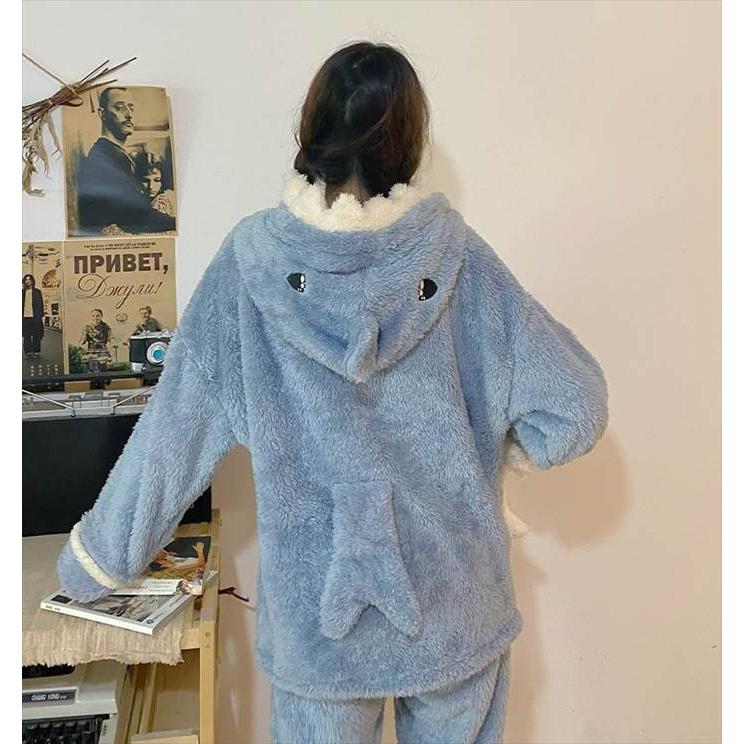 レディース ルームウエア さめ サメ 鮫 アニマル 部屋着 寝巻き ナイトウェア 着ぐるみ コスプレ 着る毛布 インスタ映え 人気商品 ホット 袖あり 長袖 |  | 11