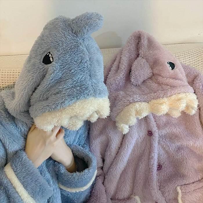 レディース ルームウエア さめ サメ 鮫 アニマル 部屋着 寝巻き ナイトウェア 着ぐるみ コスプレ 着る毛布 インスタ映え 人気商品 ホット 袖あり 長袖 |  | 01
