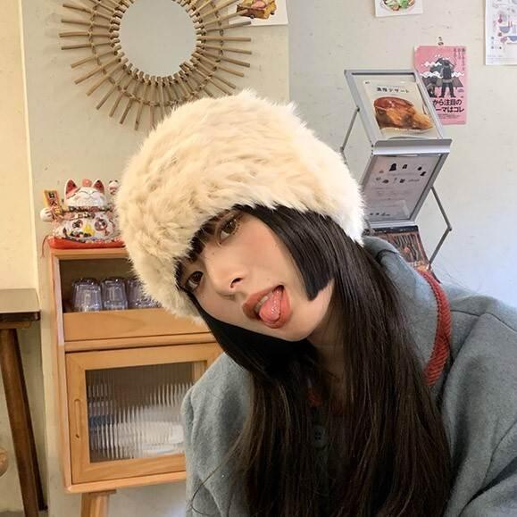 当店オススメ 帽子 フェイクファー帽子 トレンド 新作 新しい カジュアル 段使い ファー ベージュ ブラウン ホワイト ピンク グレー 暖かい ホット 寒い日 |  | 07