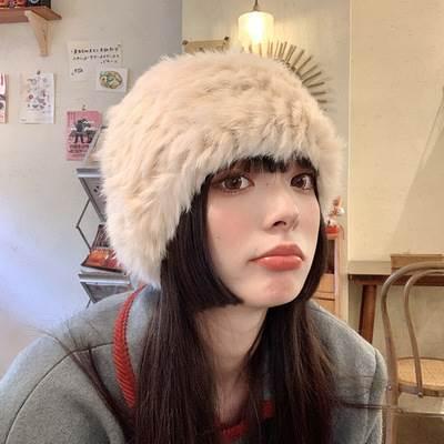 当店オススメ 帽子 フェイクファー帽子 トレンド 新作 新しい カジュアル 段使い ファー ベージュ ブラウン ホワイト ピンク グレー 暖かい ホット 寒い日 |  | 09